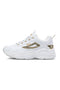 Fila FFW0586 weiße Sneakers mit goldenen Details und klobiger Sohle