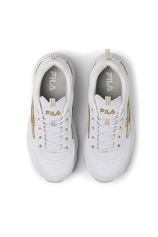 Sneakers bianche con dettagli oro e suola chunky Fila FFW0586