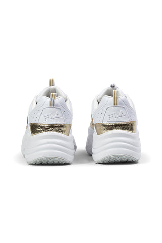 Fila FFW0586 weiße Sneakers mit goldenen Details und klobiger Sohle