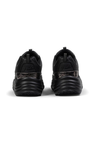 Schwarze Sneakers mit silbernen Details und dicker Sohle Fila FFW0586