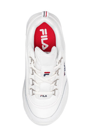 Fila STRADA Teens Chunky Sole White Sneakers