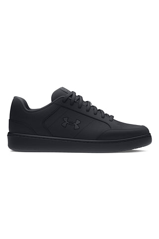 Offizielle Under Armour-Sneaker mit schwarzem Obermaterial aus Leder für alltäglichen Komfort