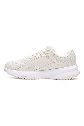 Beige Sneaker mit Ledereinsätzen und gepolsterter Sohle Under Armour Edge Leather