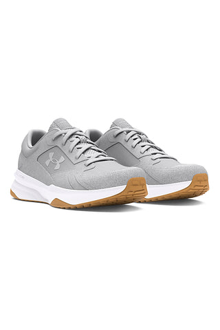 Under Armour – Edge Suede – Gepolsterte Wildleder-Sneaker in Grau