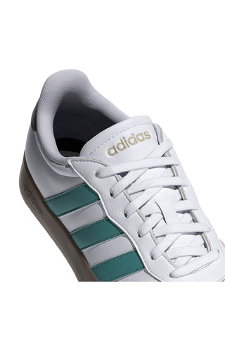 Sneakers bianche con strisce verdi e suola beige Adidas Barreda