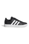 Adidas Grand Court Base 2 Schwarze Sneaker mit weißen 3-Streifen