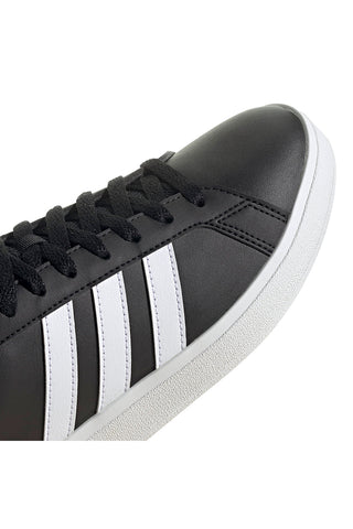 Adidas Grand Court Base 2 Schwarze Sneaker mit weißen 3-Streifen
