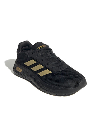 Adidas Cloudfoam Comfy Sneaker in Schwarz mit goldenen Details und Cloudfoam-Sohle