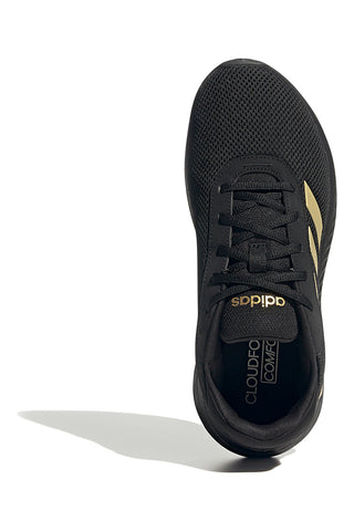 Adidas Cloudfoam Comfy Sneaker in Schwarz mit goldenen Details und Cloudfoam-Sohle