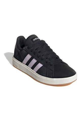 Sneakers nere con strisce lilla in suede Adidas Grand Court Base 00s