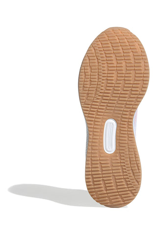 Adidas Runfalcon 5 J Weiße Laufschuhe mit rosa Details und Cloudfoam-Sohle