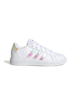 Adidas Grand Court 2 K – Weiße Sneakers mit schillernden Streifen