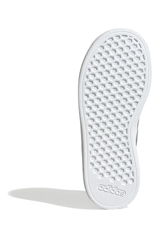 Sneakers bianche con strisce argento Adidas Grand Court 2 K