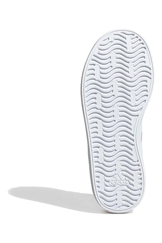 Adidas VL Court 3.0 K Rosa Wildleder-Sneaker mit weißen Streifen