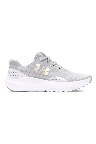 Graue Mesh-Turnschuhe für Damen Under Armour GGS Surge 4