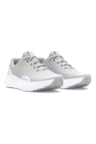 Scarpe da ginnastica donna grigie in mesh Under Armour GGS Surge 4