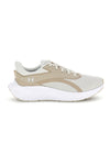 Weiße und beige Laufschuhe mit atmungsaktivem Mesh und Charged+ Cushioning Under armour W Ascend