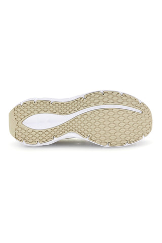 Weiße und beige Laufschuhe mit atmungsaktivem Mesh und Charged+ Cushioning Under armour W Ascend