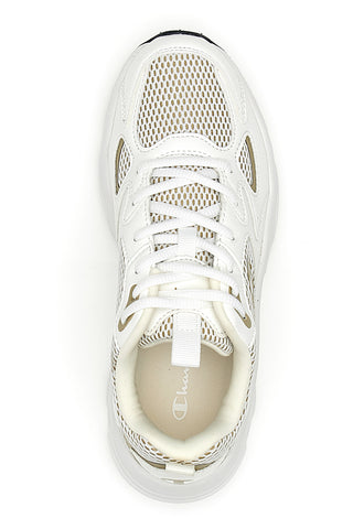 Weiße und beige Turnschuhe mit Schnürsenkeln Champion Countess Evolve