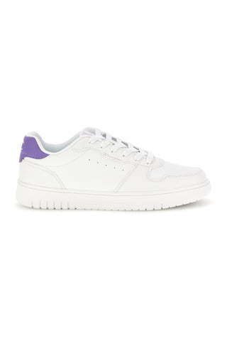 Weiße Turnschuhe mit lila Detail Champion Cly Nwm