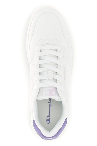 Weiße Turnschuhe mit lila Detail Champion Cly Nwm