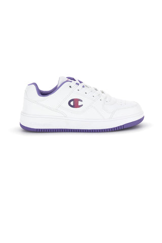 Weiße Turnschuhe mit lila Details Champion RD18 Low G GS