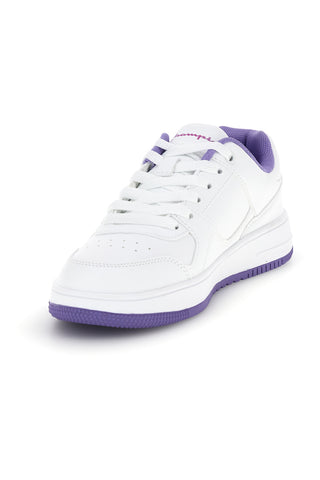 Weiße Turnschuhe mit lila Details Champion RD18 Low G GS