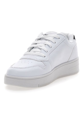 Weiße Turnschuhe mit Plateau und Glitzerlogo Champion Rd18 Platform Glitter Gs