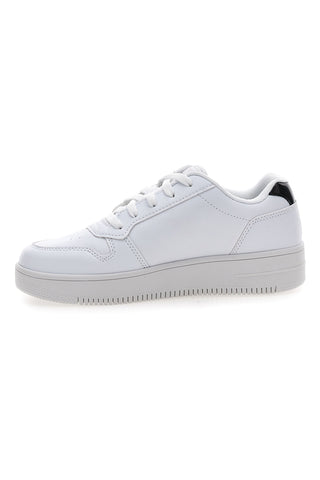 Weiße Turnschuhe mit Plateau und Glitzerlogo Champion Rd18 Platform Glitter Gs