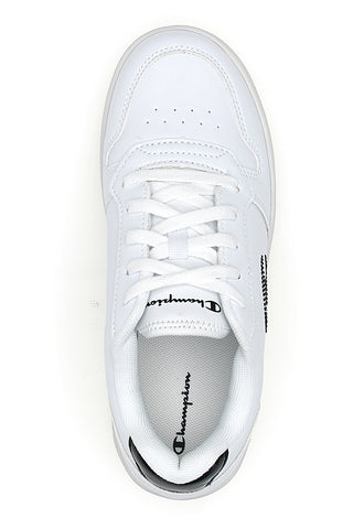 Weiße Turnschuhe mit Plateau und Glitzerlogo Champion Rd18 Platform Glitter Gs