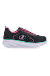 Schwarze und fuchsiafarbene Turnschuhe mit sportlicher Sohle Champion Hro J Gs Low Cut