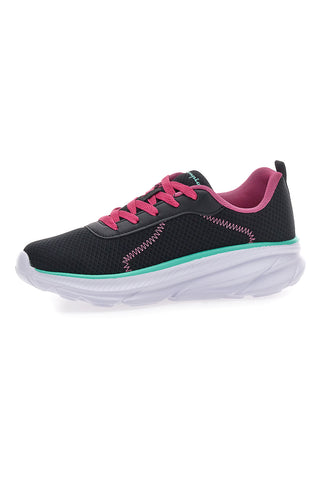 Schwarze und fuchsiafarbene Turnschuhe mit sportlicher Sohle Champion Hro J Gs Low Cut