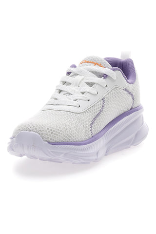 Weiße und fliederfarbene Turnschuhe mit sportlicher Sohle Champion Hro J Gs Low Cut