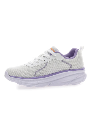 Weiße und fliederfarbene Turnschuhe mit sportlicher Sohle Champion Hro J Gs Low Cut