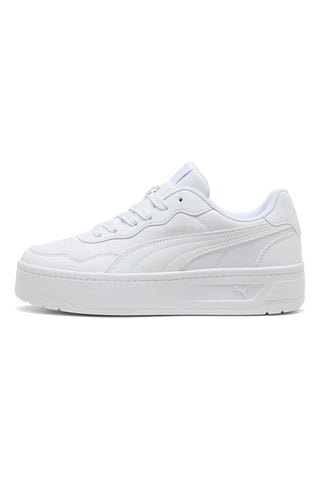 Weiße Schuhe mit Plateausohle Puma Court Lally Skye
