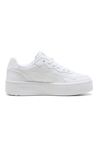Weiße Schuhe mit Plateausohle Puma Court Lally Skye