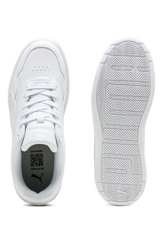 Weiße Schuhe mit Plateausohle Puma Court Lally Skye
