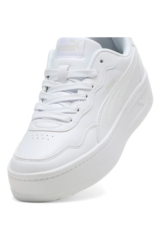 Weiße Schuhe mit Plateausohle Puma Court Lally Skye