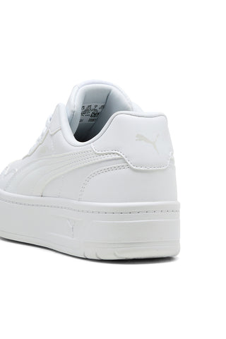 Weiße Schuhe mit Plateausohle Puma Court Lally Skye