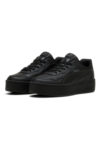 Schwarze Schuhe mit Plateausohle Puma Court Lally Skye