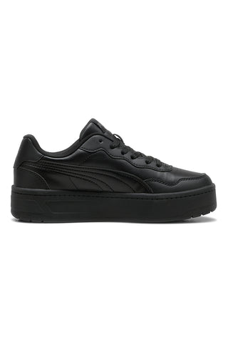 Schwarze Schuhe mit Plateausohle Puma Court Lally Skye
