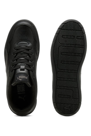 Schwarze Schuhe mit Plateausohle Puma Court Lally Skye
