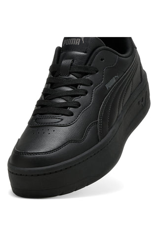 Schwarze Schuhe mit Plateausohle Puma Court Lally Skye