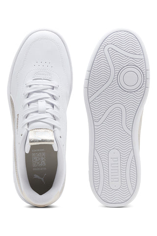 Sneakers bianche con dettagli oro Puma Court Lally Metallic Whisper