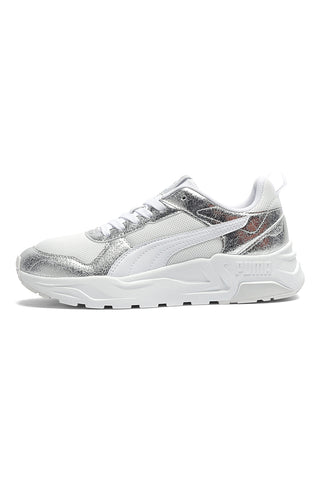 Sneakers bianche e argento in mesh Puma Trinity 2 Lt Metallic Whisper
