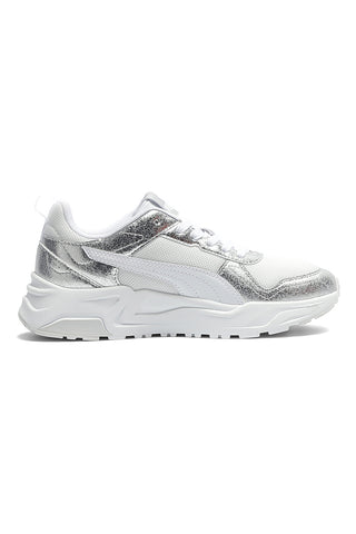 Sneakers bianche e argento in mesh Puma Trinity 2 Lt Metallic Whisper