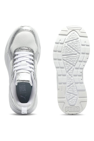 Sneakers bianche e argento in mesh Puma Trinity 2 Lt Metallic Whisper