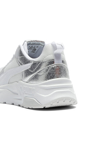 Sneakers bianche e argento in mesh Puma Trinity 2 Lt Metallic Whisper