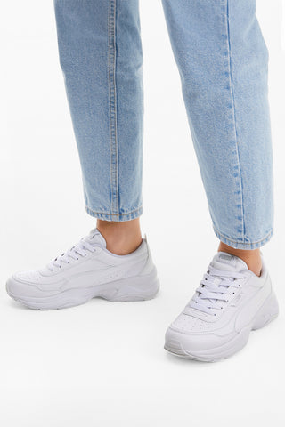 Weiße Plateau Turnschuhe Puma Cilia Mode