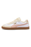 Weiß rosa Stoff und Leder Turnschuhe Puma Club II Era Cv